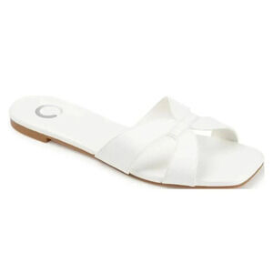 Journee Collection‎ Women's Taleesa Slide Sandal Size 12 White